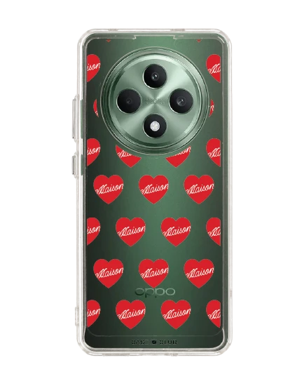 oppo reno 12f clear case maison keeps adore pattern
