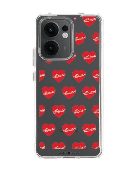 เคสใส oppo reno 13f maison keeps adore แพทเทิร์นหัวใจ