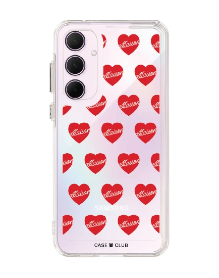 เคสใส samsung a55 maison keeps adore แพทเทิร์นหัวใจ