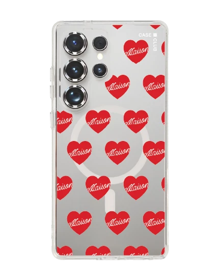 เคสใส samsung galaxy s25 ultra magsafe maison keeps adore แพทเทิร์นหัวใจ