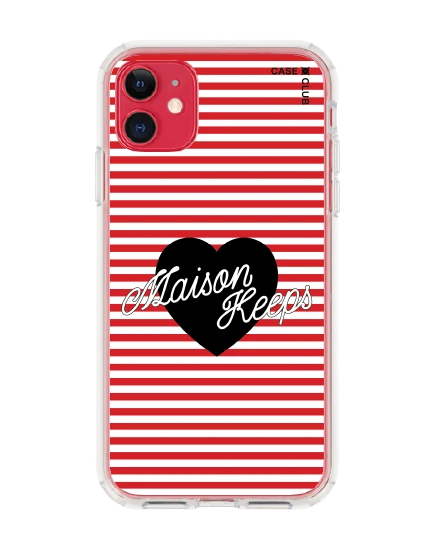 เคสใส iphone 11 maison keeps adore ลายทางหัวใจ