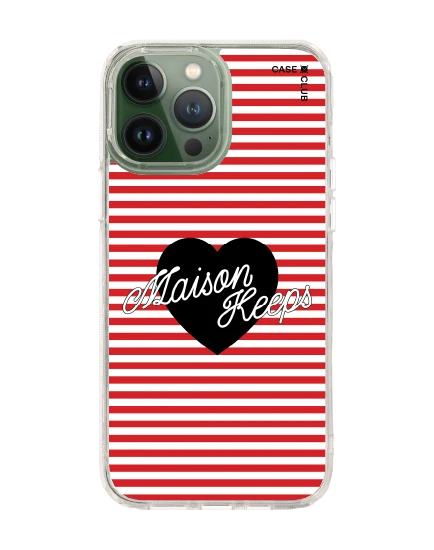 เคสใส iphone 13 pro max maison keeps adore ลายทางหัวใจ