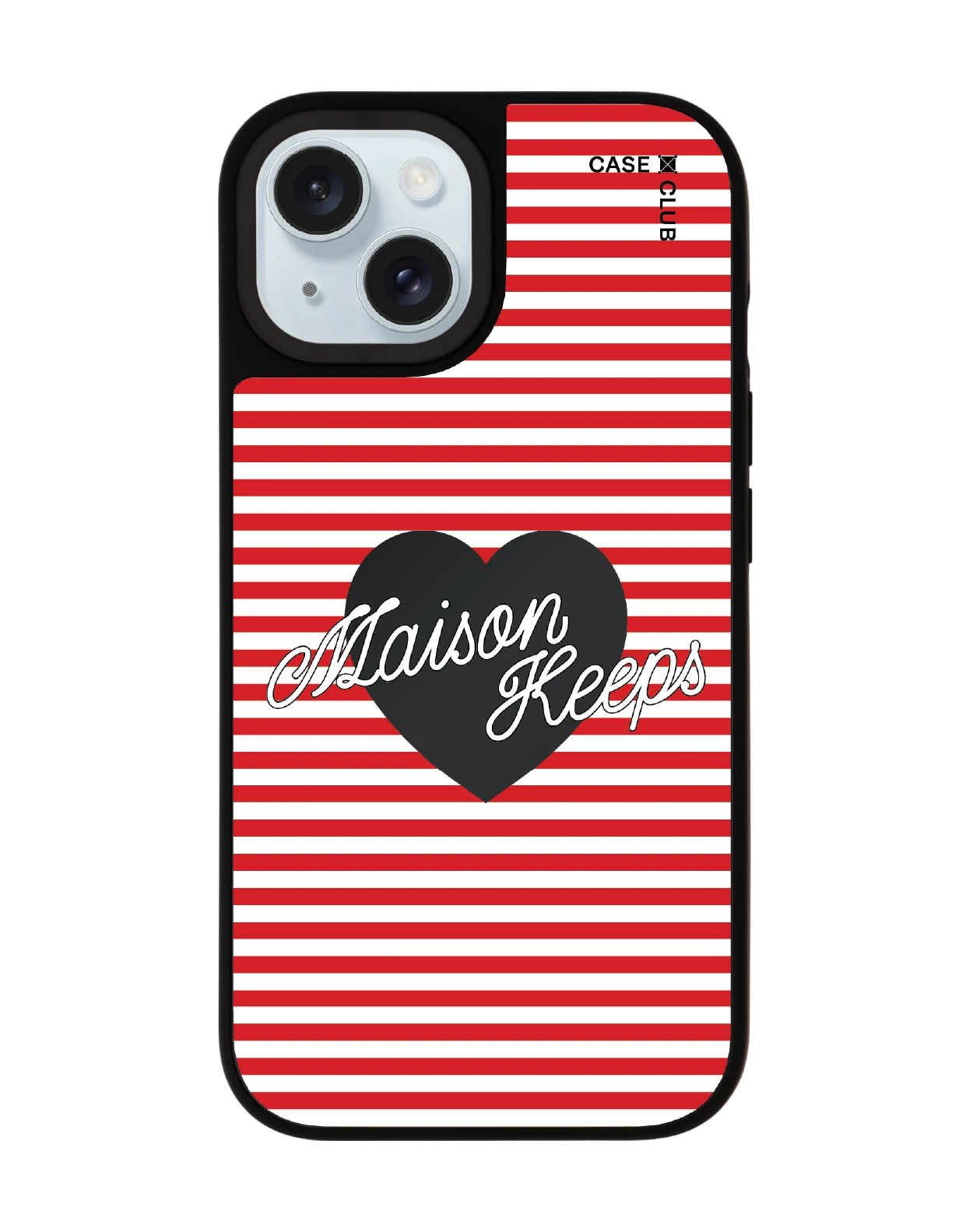เคสกระจก iphone 15 matte magsafe maison keeps adore ลายทางหัวใจ