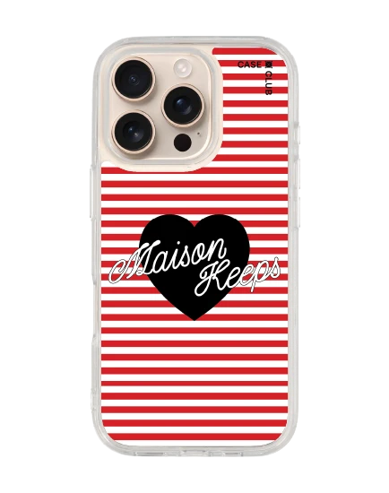 เคสใส iphone 16 pro magsafe maison keeps adore ลายทางหัวใจ