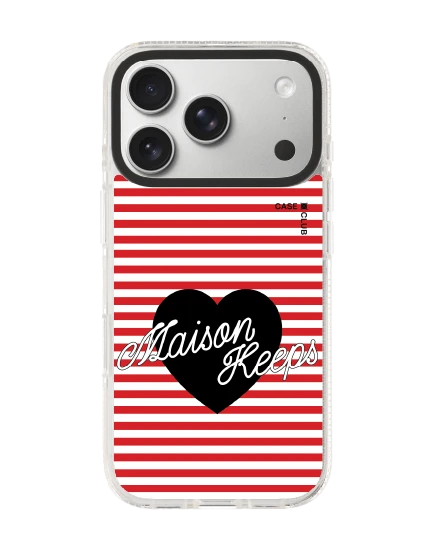 iphone 17 pro clear case magsafe shield maison keeps adore stripe