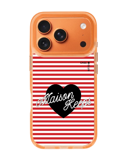 iphone 17 pro clear orange magsafe maison keeps adore stripe