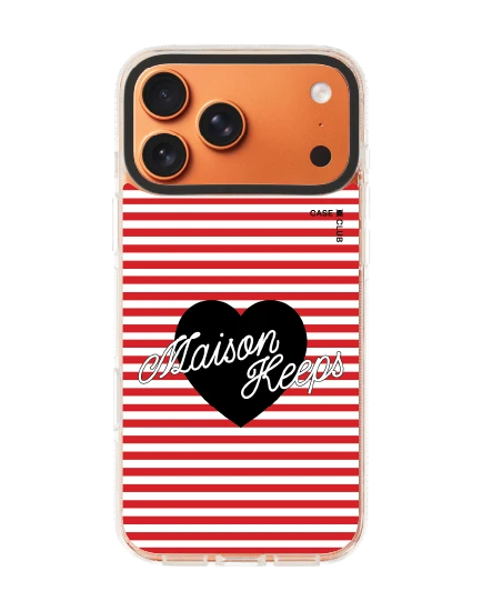 เคสใส iphone 17 pro max clear case magsafe shield maison keeps adore ลายทางหัวใจ