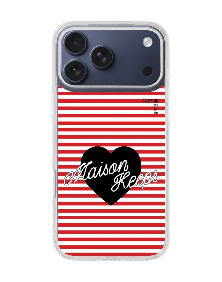 เคสใส iphone 17 pro max maison keeps adore ลายทางหัวใจ