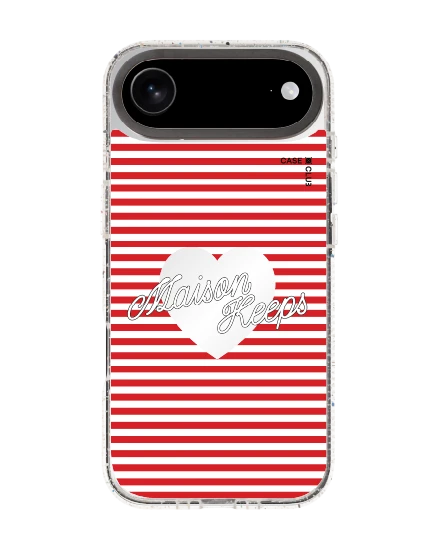 เคสกระจกใส iphone air mirror magsafe maison keeps adore ลายทางหัวใจ