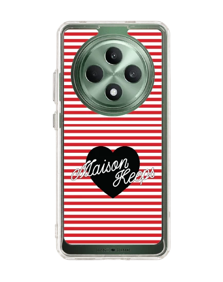 oppo reno 12f clear case maison keeps adore stripe