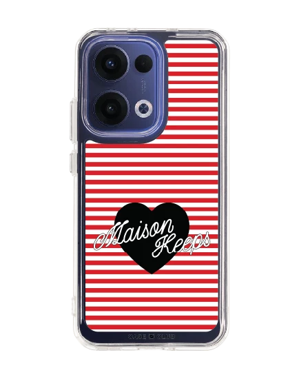 เคสใส oppo reno 13 maison keeps adore ลายทางหัวใจ
