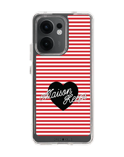 เคสใส oppo reno 13f maison keeps adore ลายทางหัวใจ