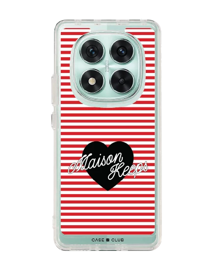 redmi note 14 pro clear case maison keeps adore stripe