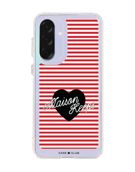 samsung galaxy a36 clear case maison keeps adore stripe