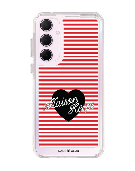 เคสใส samsung a55 maison keeps adore ลายทางหัวใจ