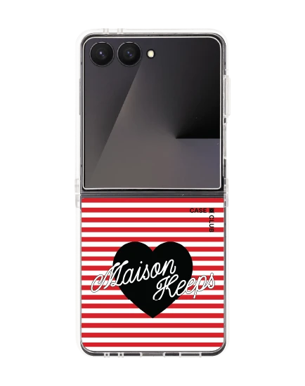 เคส samsung galaxy z flip 7 magsafe maison keeps adore ลายทางหัวใจ
