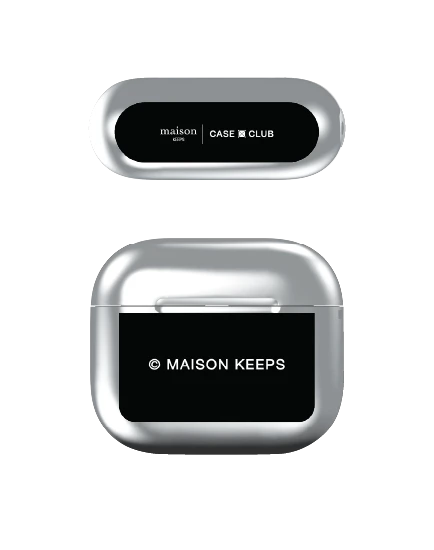 เคสสีเงิน airpods รุ่น 3 maison keeps มาร์คโลโก้