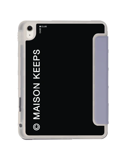 เคสใส ipad air4/5/6/7 11" 2025 (m2/m3) สีม่วง maison keeps มาร์คโลโก้