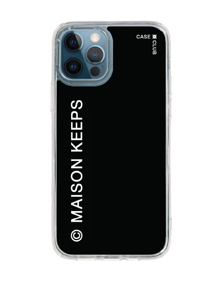 iphone 12/12 pro clear case maison keeps mark logo