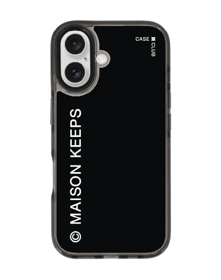 iphone 16 clear black magsafe maison keeps mark logo