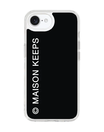 iphone 16e/17e clear case magsafe maison keeps mark logo