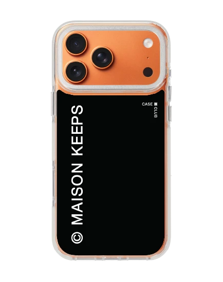 เคสใส iphone 17 pro max magsafe สีขาว maison keeps มาร์คโลโก้