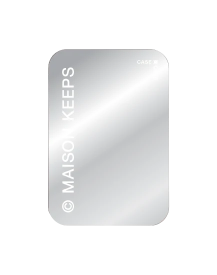 magnetic mirror cardholder stand maison keeps mark logo