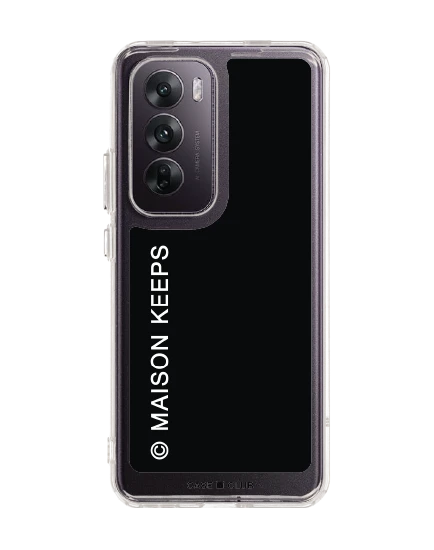 oppo reno 12 clear case maison keeps mark logo