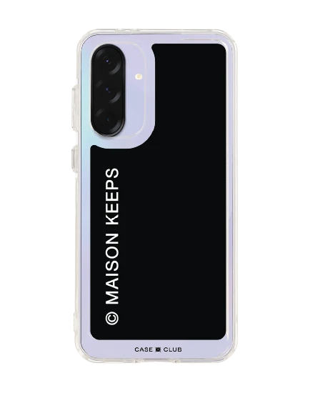samsung galaxy a36 clear case maison keeps mark logo
