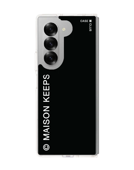 samsung galaxy z fold 6 clear case maison keeps mark logo
