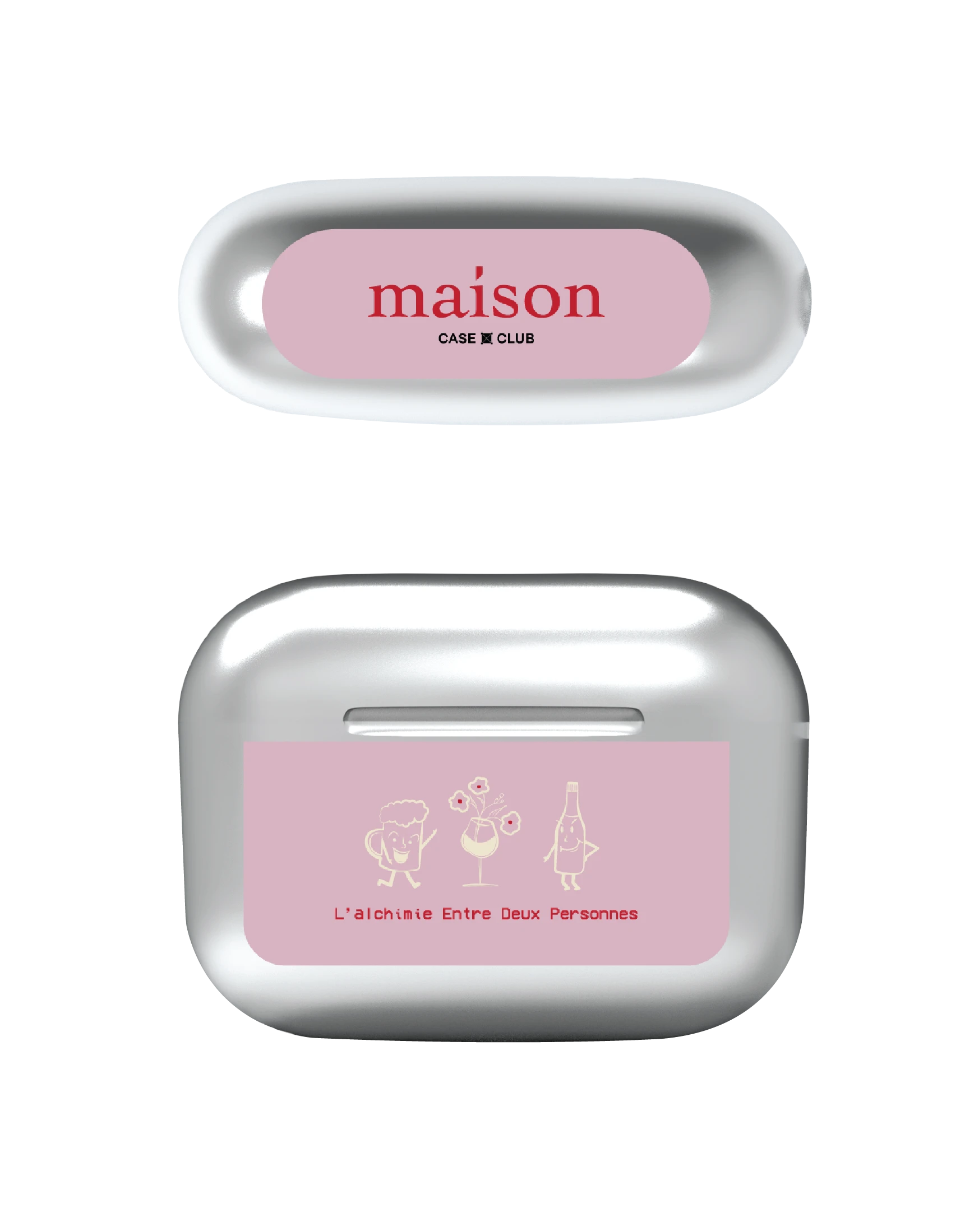 เคสสีเงิน airpods pro 2 maison keeps the chemistry