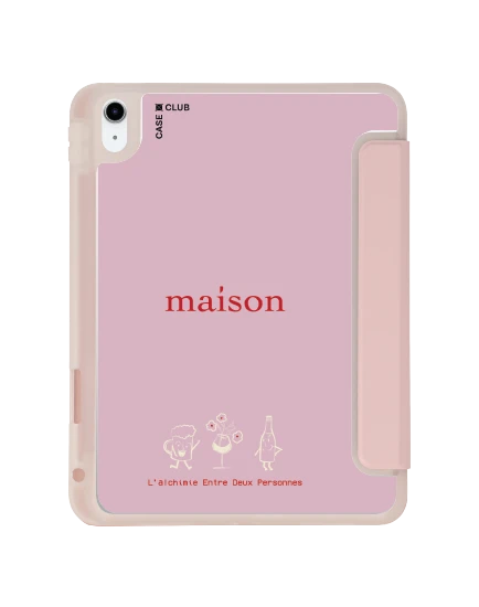 ipad gen 10th/11th 2025 clear pink maison keeps the chemistry