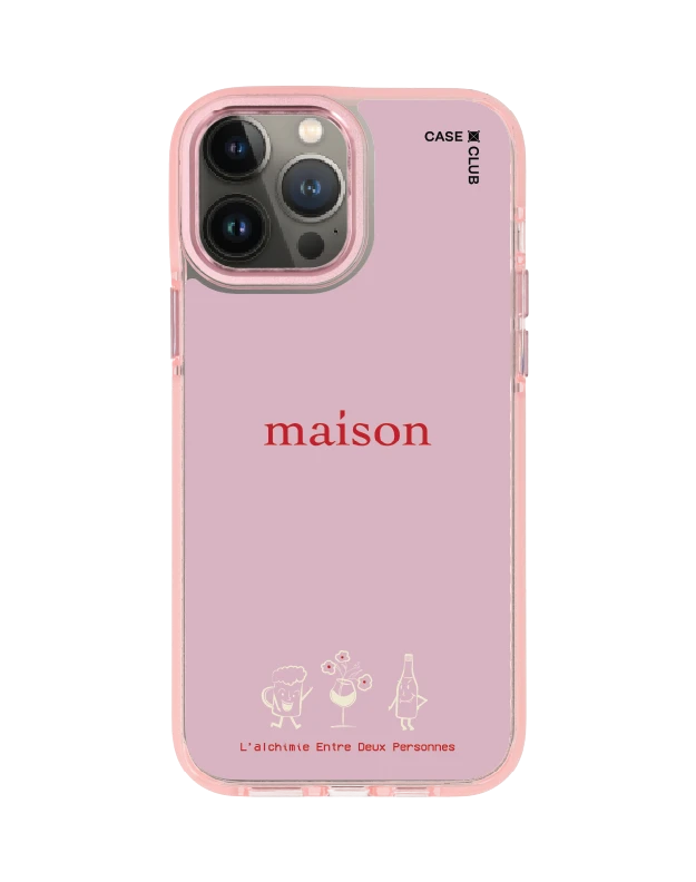 iphone 13 pro max clear pink magsafe maison keeps the chemistry