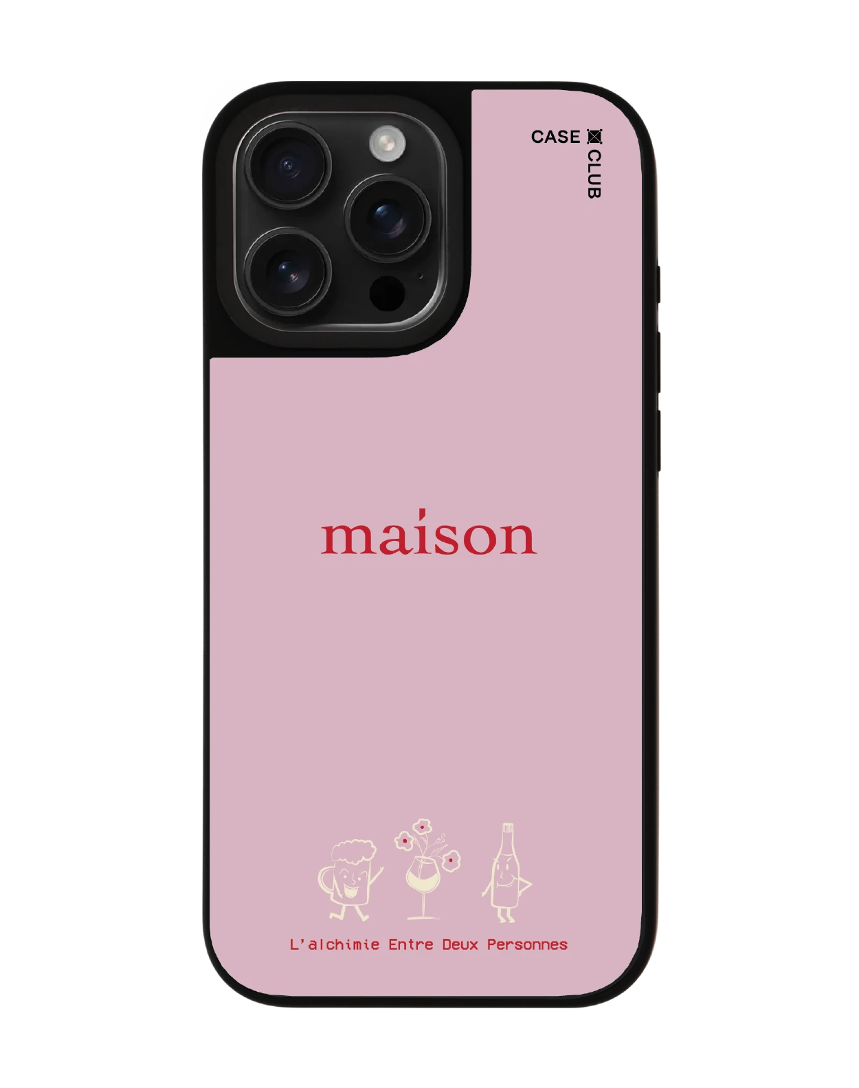 เคสกระจกดำด้าน iphone 16 pro max magsafe maison keeps the chemistry