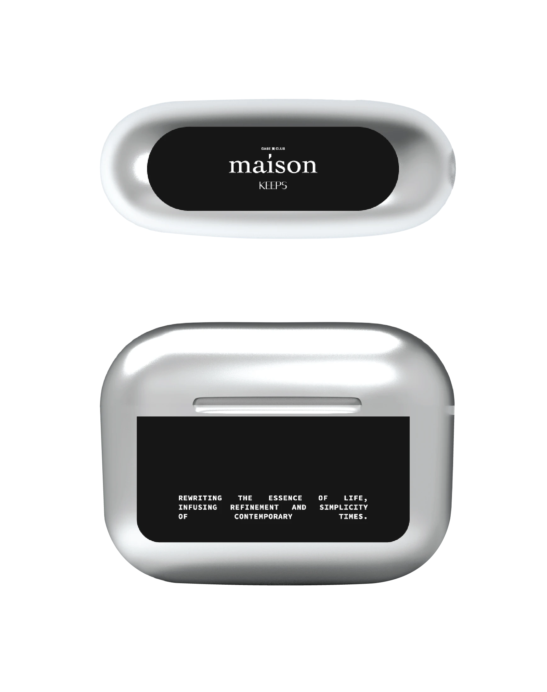 เคสสีเงิน airpods pro 2 maison keeps the fundamental