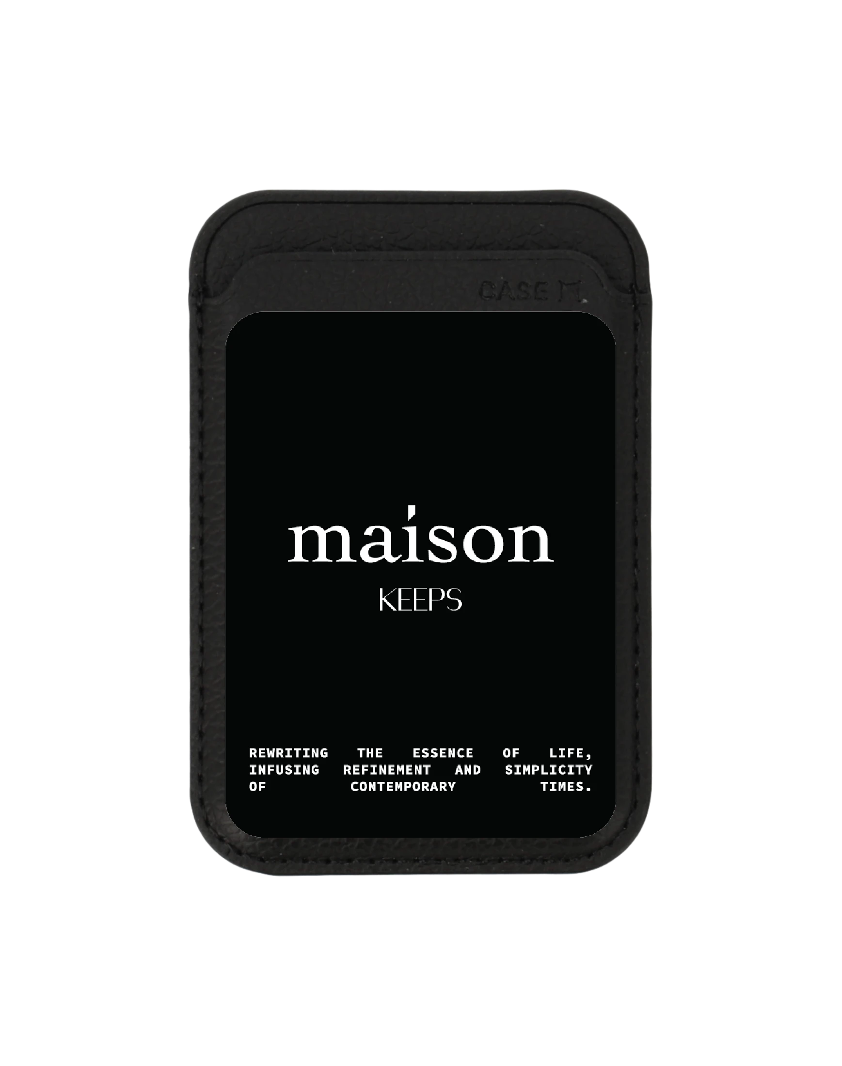 black wallet magsafe maison keeps the fundamental