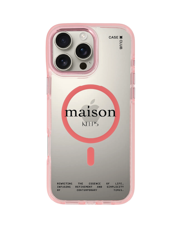iPhone 16 Pro Max Clear Pink MagSafe maison KEEPS The Fundamental