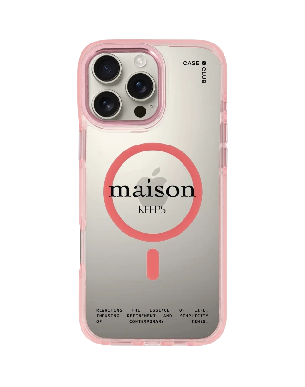 iphone 16 pro max clear pink magsafe maison keeps the fundamental