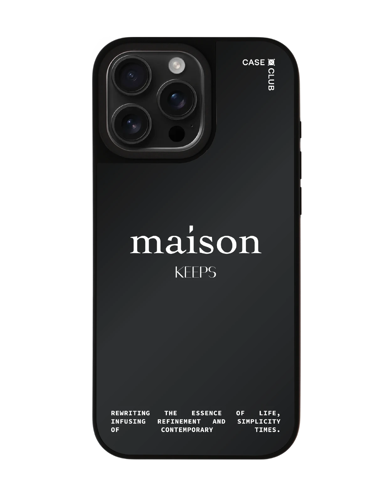 เคสกระจกดำด้าน iphone 16 pro max magsafe maison keeps the fundamental