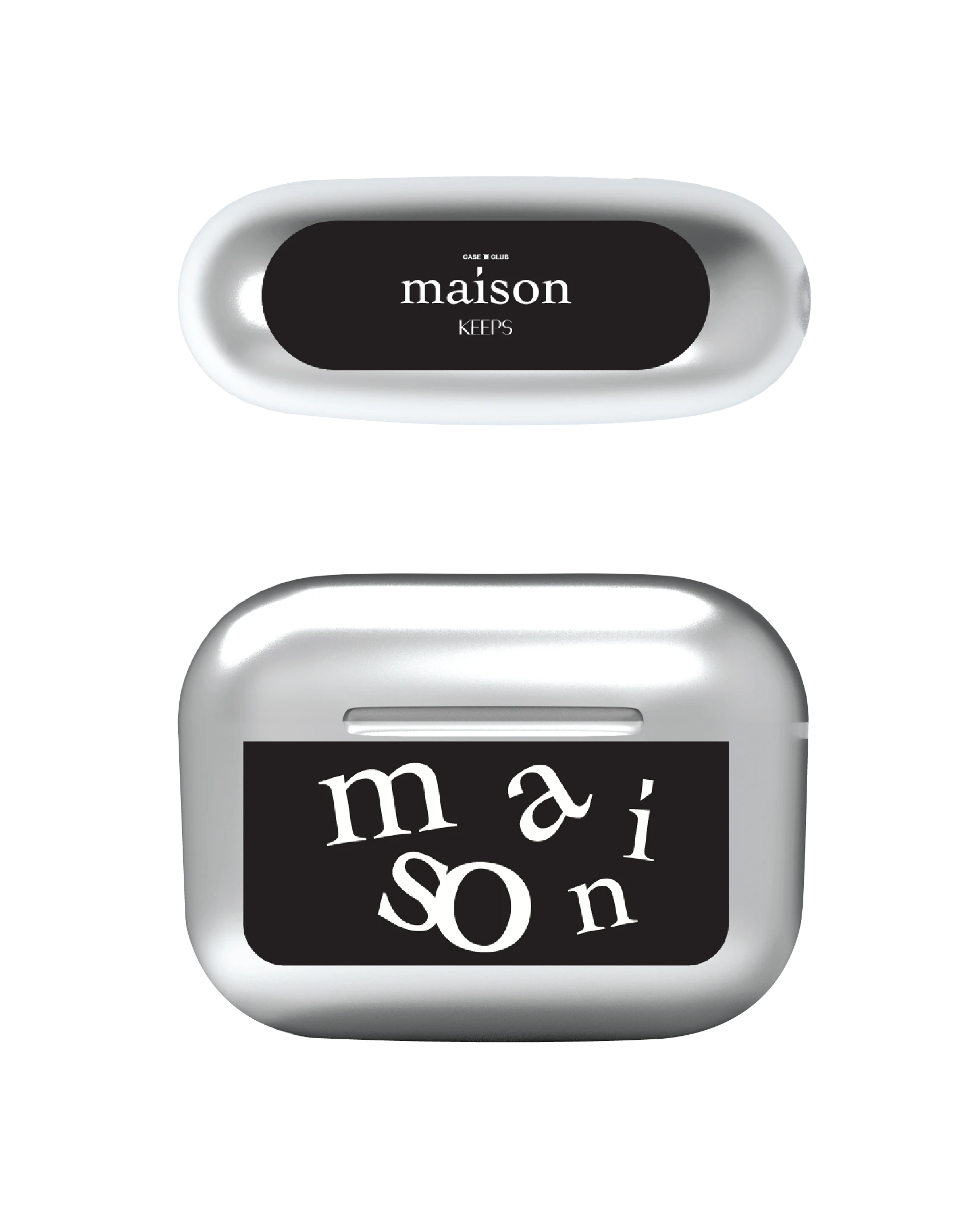 เคสสีเงิน airpods pro 2 maison keeps the imbalance