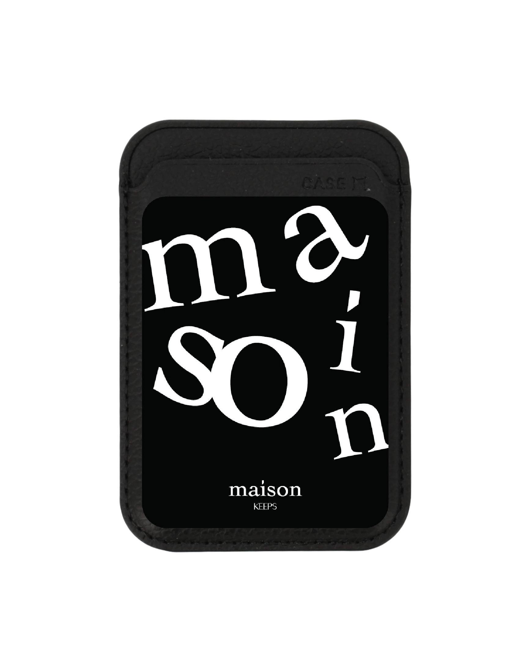 black wallet magsafe maison keeps the imbalance