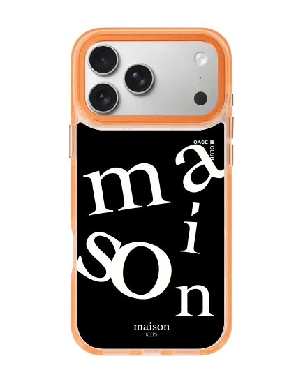เคสใสสีส้ม iphone 17 pro max magsafe maison keeps the imbalance