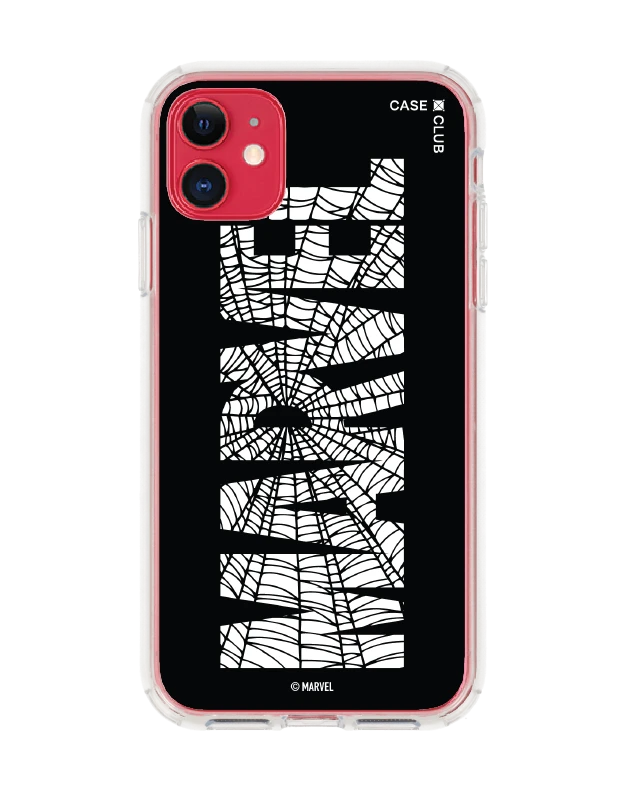 iphone 11 clear case marvel black logo