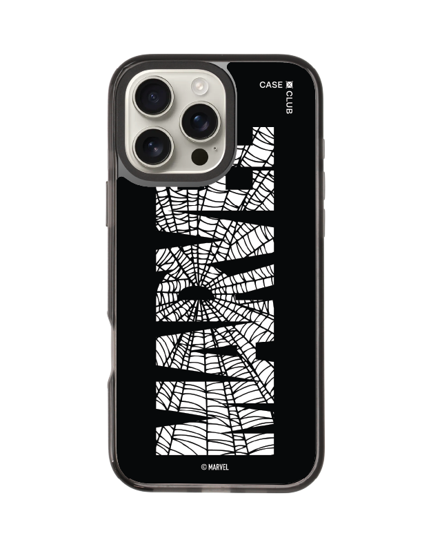 iPhone 16 Pro Max Black Mirror MagSafe Marvel Black Logo
