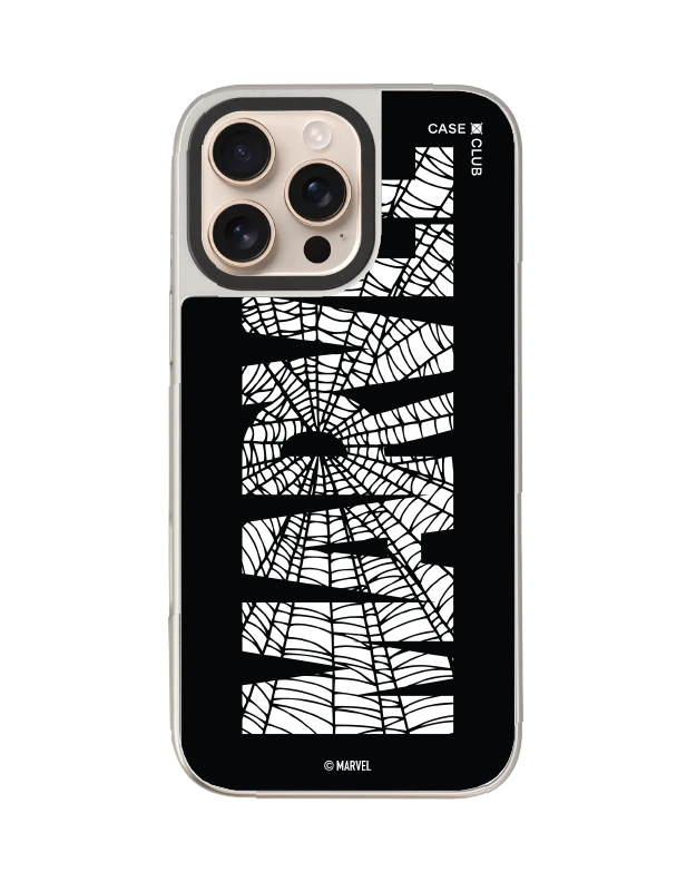 iphone 16 pro max mirror case magsafe marvel black logo