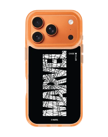 iphone 17 pro clear orange magsafe marvel black logo