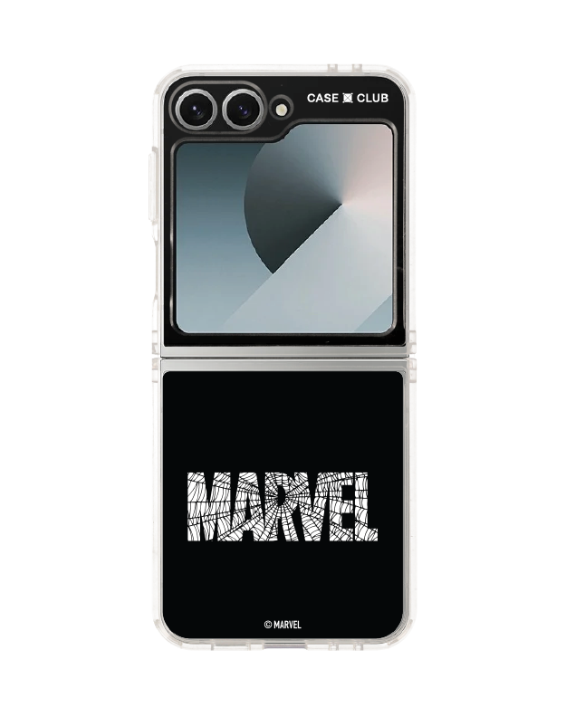 เคสใส samsung galaxy z flip 6 marvel black logo