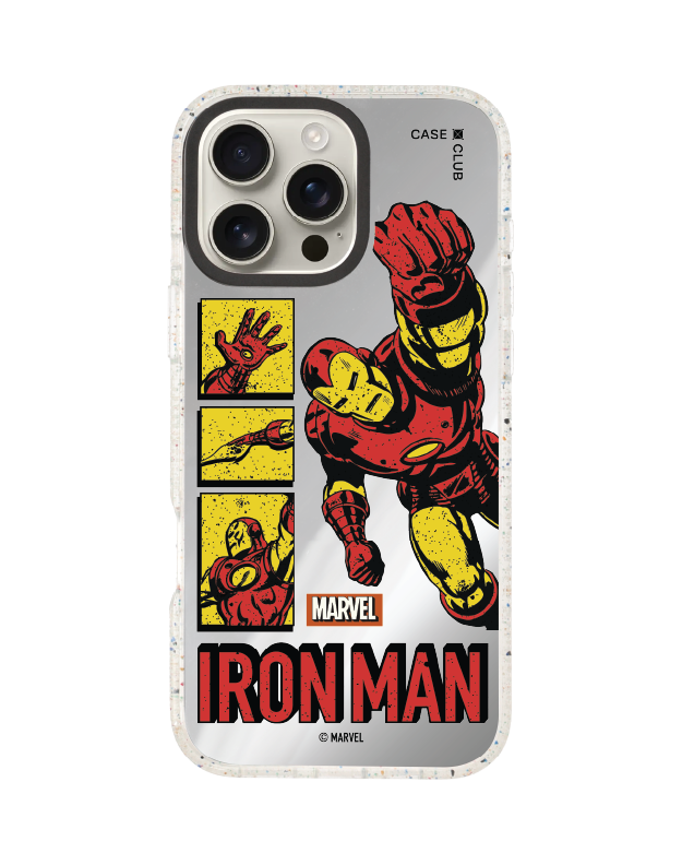 iPhone 16 Pro Max Clear Mirror MagSafe Marvel Iron Man Comic