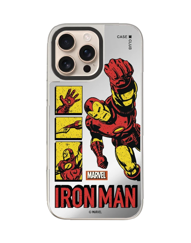 iphone 16 pro max mirror case magsafe marvel iron man comic