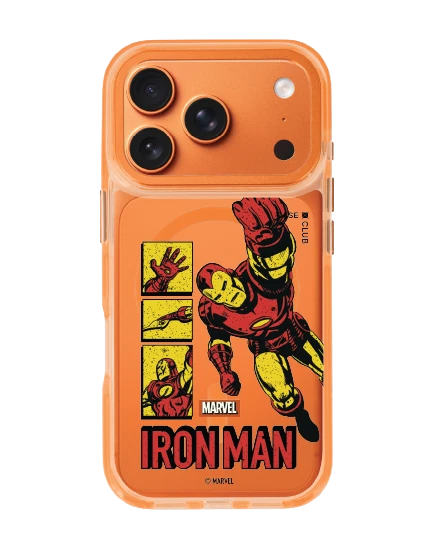 iphone 17 pro clear orange magsafe marvel iron man comic